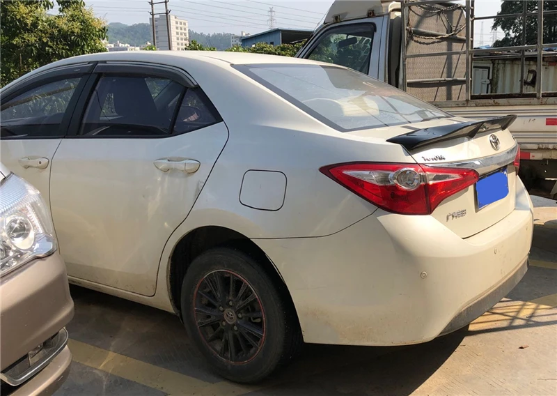 Использовать для Toyota corolla спойлер 15 16 17 18 год Левин Глянцевая углеродное волокно/FRP заднее крыло R стиль аксессуары
