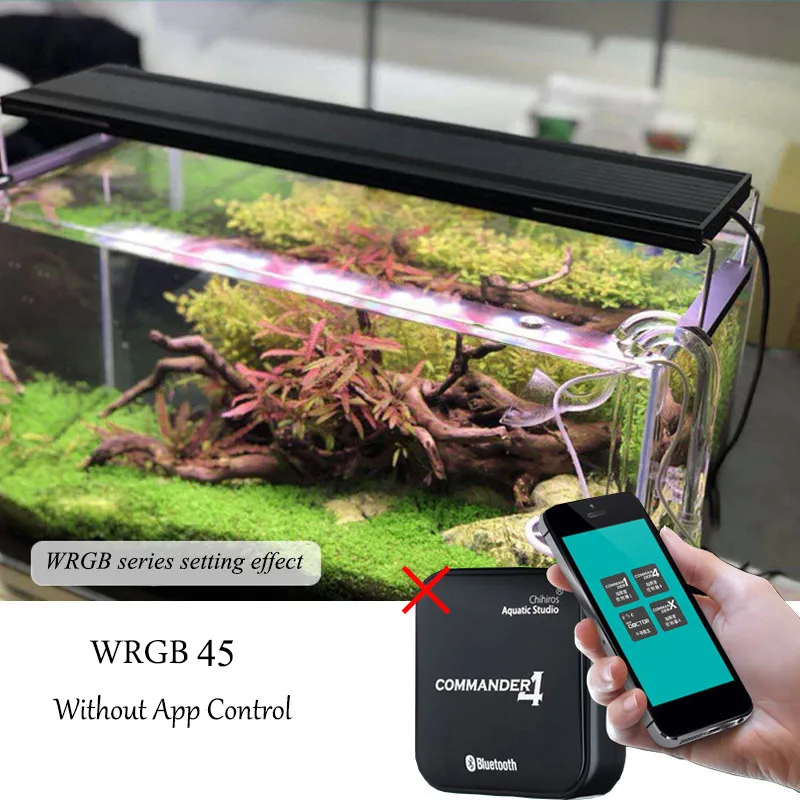 WRGB 45 EU plug Chihiros серия WRGB светодиодный светильник для выращивания растений, имитирующий рассвет, закат, Bluetooth, умный контроль commander 4 - Цвет: WRGB 45 EU plug