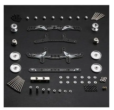 MS silver 1 комплект MA/AR/S2/MS/FM модификация шасси комплект запасных частей комплект J-CUP версия для Tamiya Mini 4WD RC модель автомобиля - Цвет: MS silver
