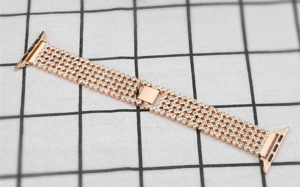 Роскошные бретель со стразами ремешок для наручных часов Apple Watch Series 5/4/3/2/1, 42 мм, 38 мм, версия кабель-браслет на запястье для наручных часов iWatch, 40/44 мм Apple Браслет для часов