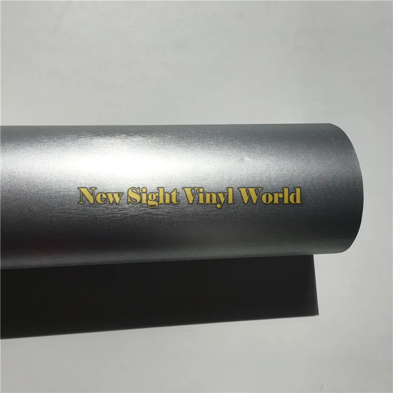 Матовая хромированная серебряная матовая алюминиевая виниловая оберточная