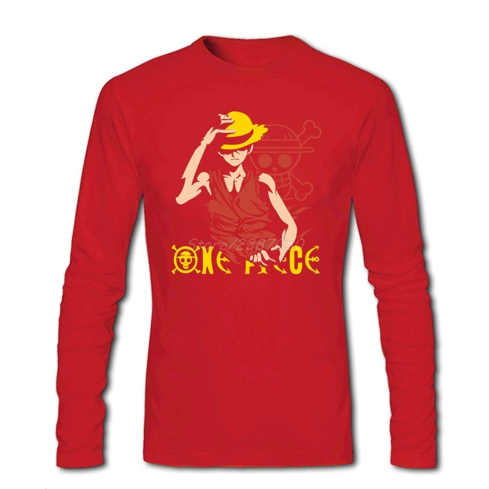 Luffy злой цельный аниме футболка на заказ с длинным рукавом для мужчин 2019 Горячие