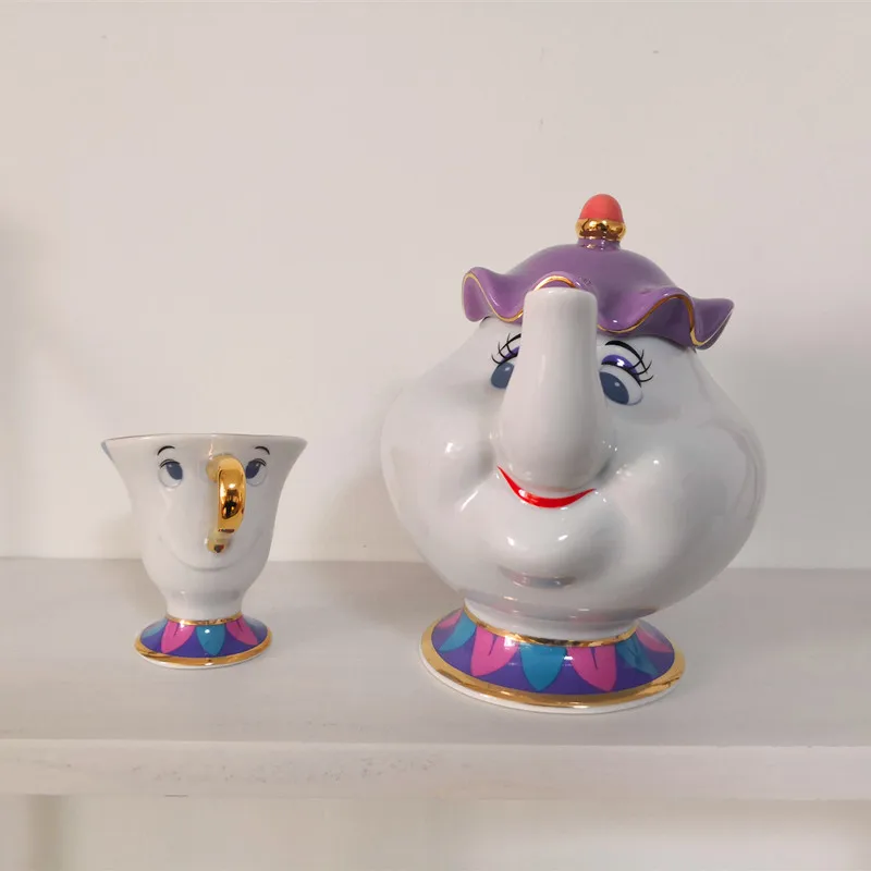 Красота и чудовище чайный горшок керамические изделия Ins Cute Mrs Potts чайная чашка