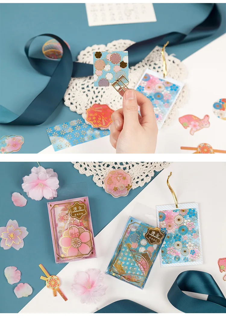 45 шт./лот японские цветочные модные ПВХ наклейки DIY Deco поставки девочка подарок