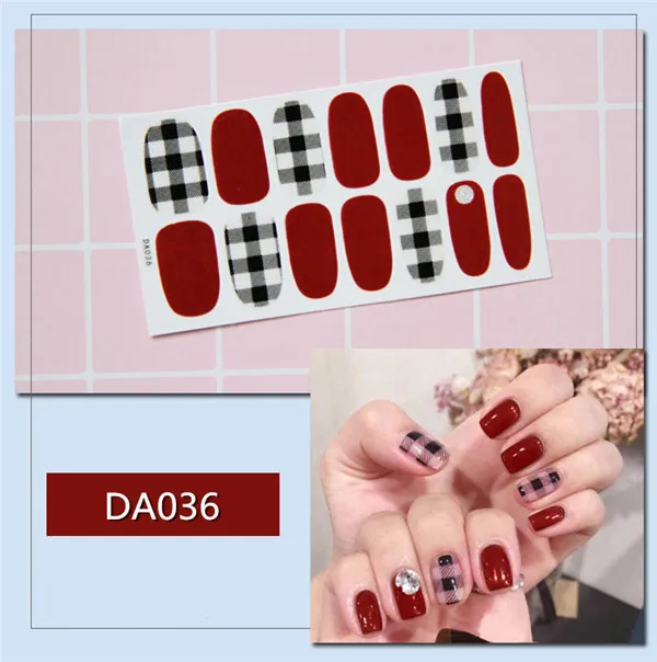 36 14 шт./компл. 31 Цвета ногтей Стикеры s DIY Nail Art Наклейки плотная Стикеры s самостоятельно аппарат для крепления на гвоздях и Стикеры Обертывания украшения для Красота - Цвет: 36