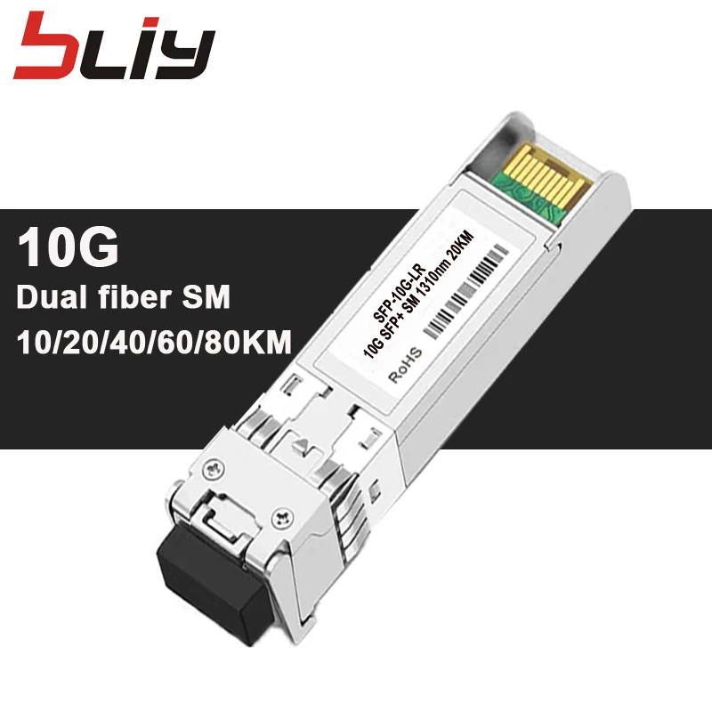 Bliy 10G SFP модуль 10/20/40/60/80 км трансивер коммуникационное оборудование gbic медь RJ45