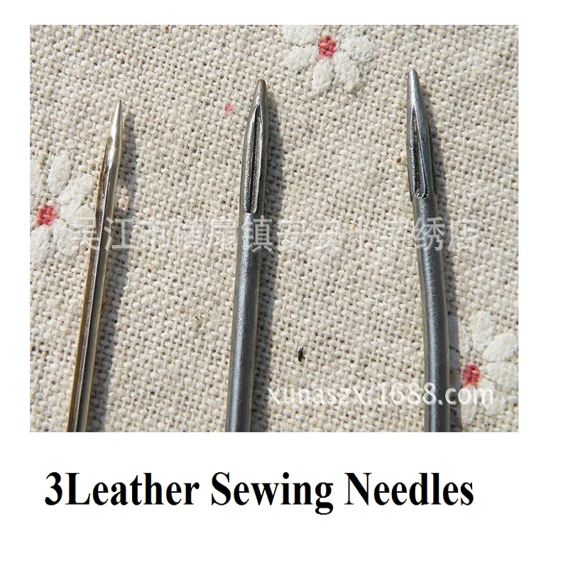 Awl Leather Sewing Tools Copper+Stell DIY Quality Multifunctional Handle Replaceable Multiple Head 1Taper Handle+3Needles | Дом и сад