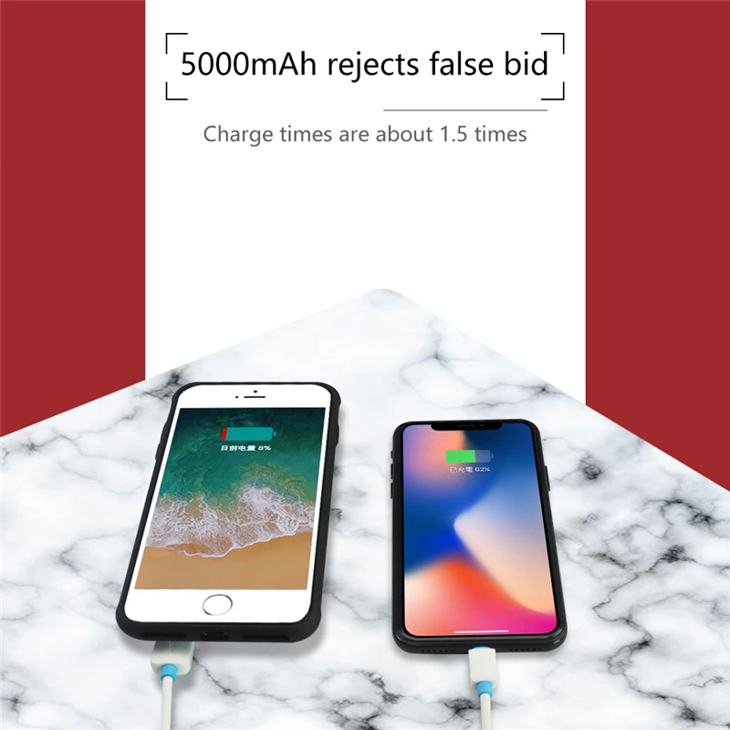 KQJYS Беспроводной магнитный 5000 мА/ч чехол из закаленного стекла для зарядки аккумулятора для Xiaomi Mi Mix 2S Чехол для портативного зарядного устройства чехол