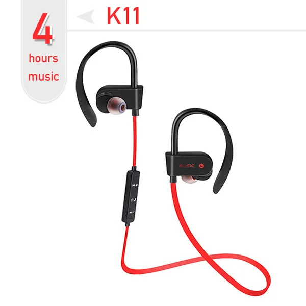 FBYEG K1 Bluetooth Спортивная гарнитура/беспроводные наушники бас bluetooth наушники с активным шумоподавлением для телефонов и музыки - Цвет: K11-Red-4h