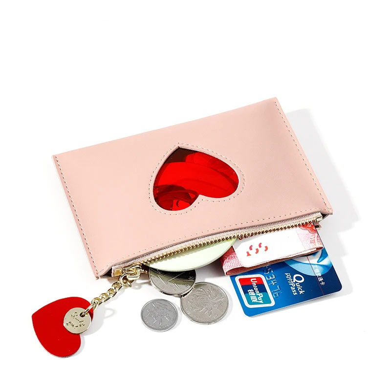 Брендовый прозрачный мини кошелек для женщин Мягкий Кожаный Дамский держатель