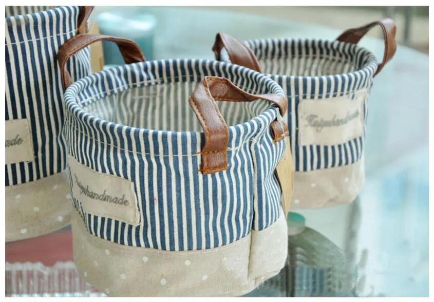 3 шт. Zakka складные корзины для хранения, сумки, корзина Contton, льняная ткань, в полоску, баррель для хранения, корзина для белья, украшение дома, Органайзер