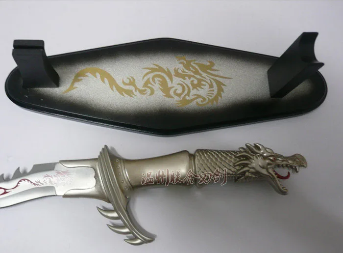 Белый нож дракон S0259 красный Змеиный с подставкой 23 дюйма|blade blade|blade swordblade knife |