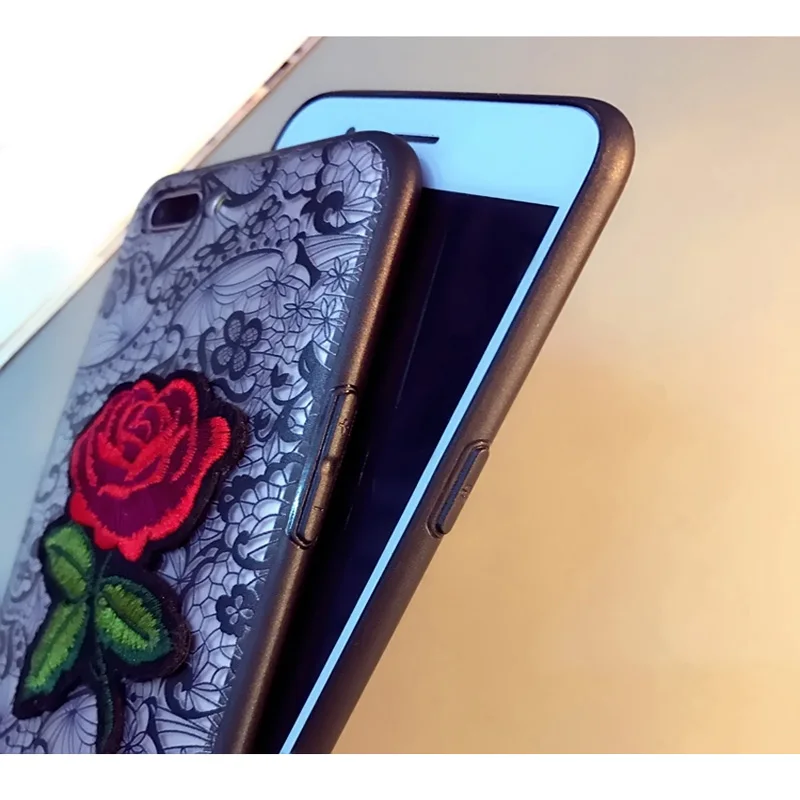 Luxury Lace Emboss Rose Phone Cases For Samsung Galaxy S6 s7 s8 s9 Plus PC Fashion Cute Unicorn Back Cover Note 8 note 9 |