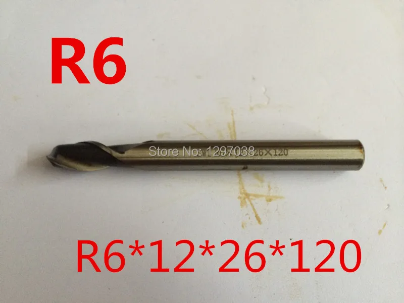 

2pcs cutting dia R6 high speed steel ball end milling cutter Ball end mills Cutting tools