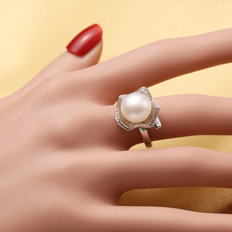 Женские серьги-гвоздики из серебра 925 пробы с натуральным жемчугом | Украшения и