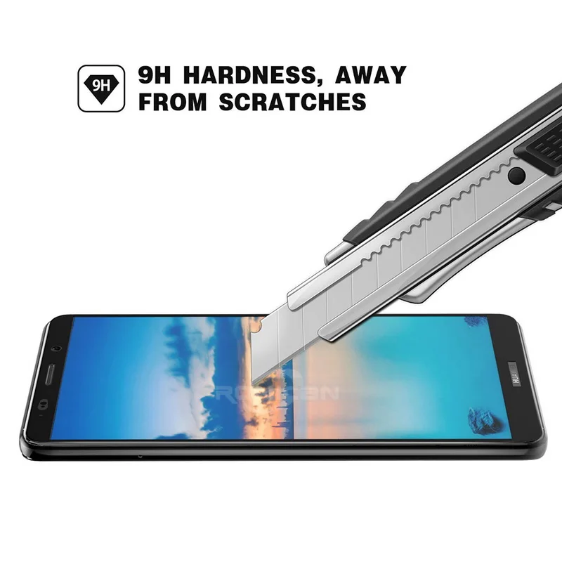 Защитное стекло Full Cover Screen Protector для Huawei Honor 6C Pro цветное противоударное закаленное V9 Play.