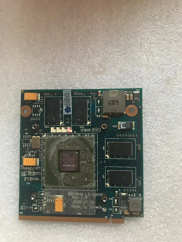 Видеокарта GT330M GT 330M для ноутбука TOSHIBA A500 L550 1G KSKAA 2 MXM DDR3 VGA видеокарта L550|Платы