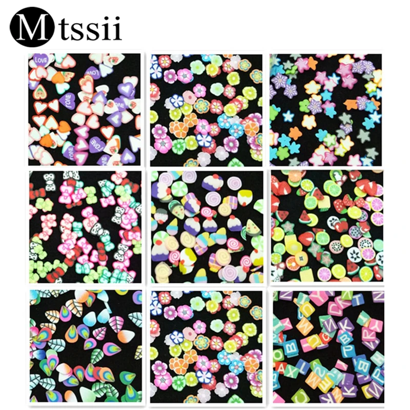 Mtssii 3D Soft Pottery Fruit Slices Nail Art Decorations Hot-sale Mobile Phone Accessories Creative DIY Slime Material Poke Mud | Красота и