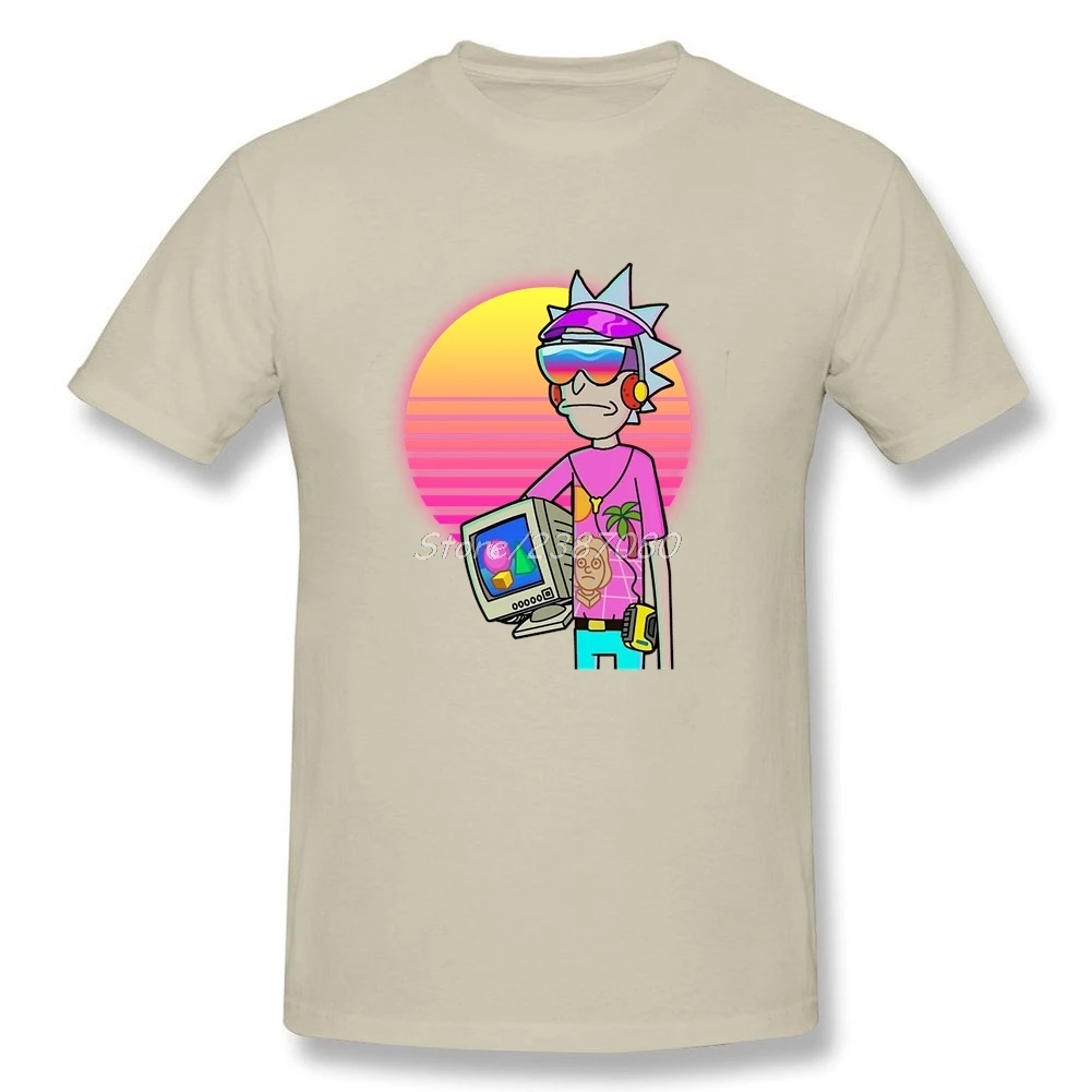 Big Discount Ricks T Shirt Short Sleeve Men's Clothes Popular O-neck Cotton Size Man Shirts Funny Simply Fashion | Мужская одежда