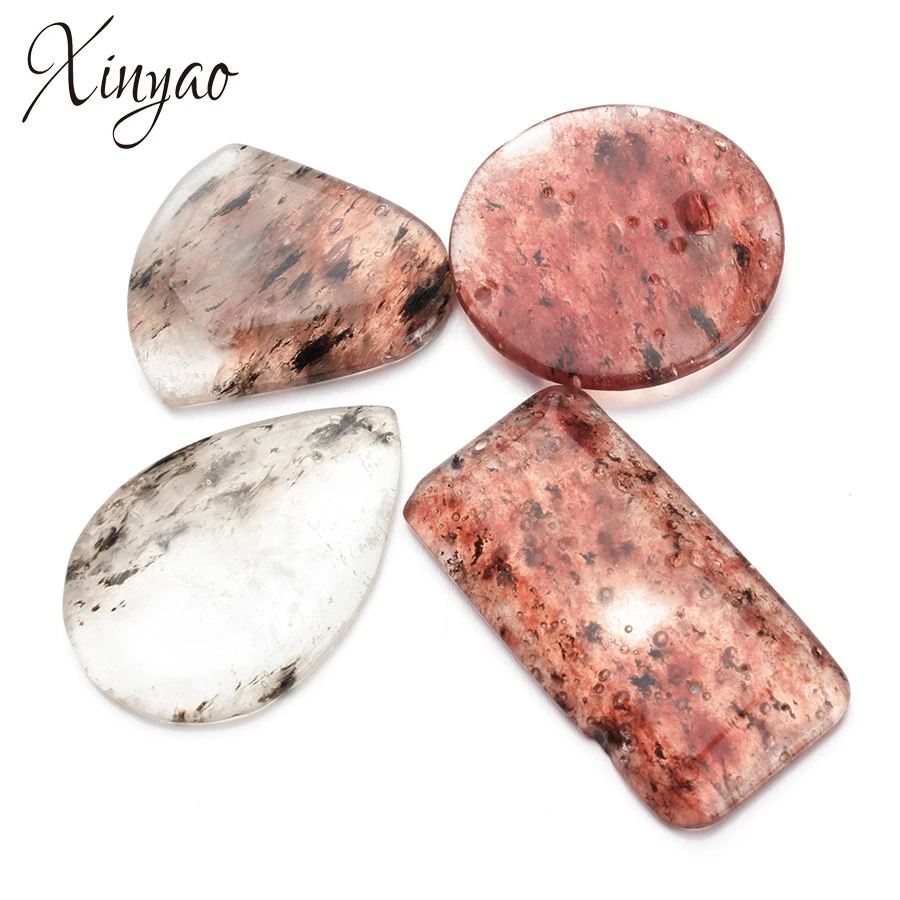 XINYAO 2Pcs/lot Natural Stone Pendants Diy Drusy Trichite Beads Slice Charm Pendant Necklace Making (Shapes randomly) | Украшения и