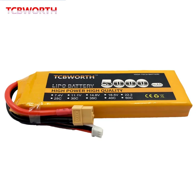 Аккумулятор LiPo 2S 7 4 в 5000 мАч 60C для радиоуправляемых игрушек аккумулятор дрона