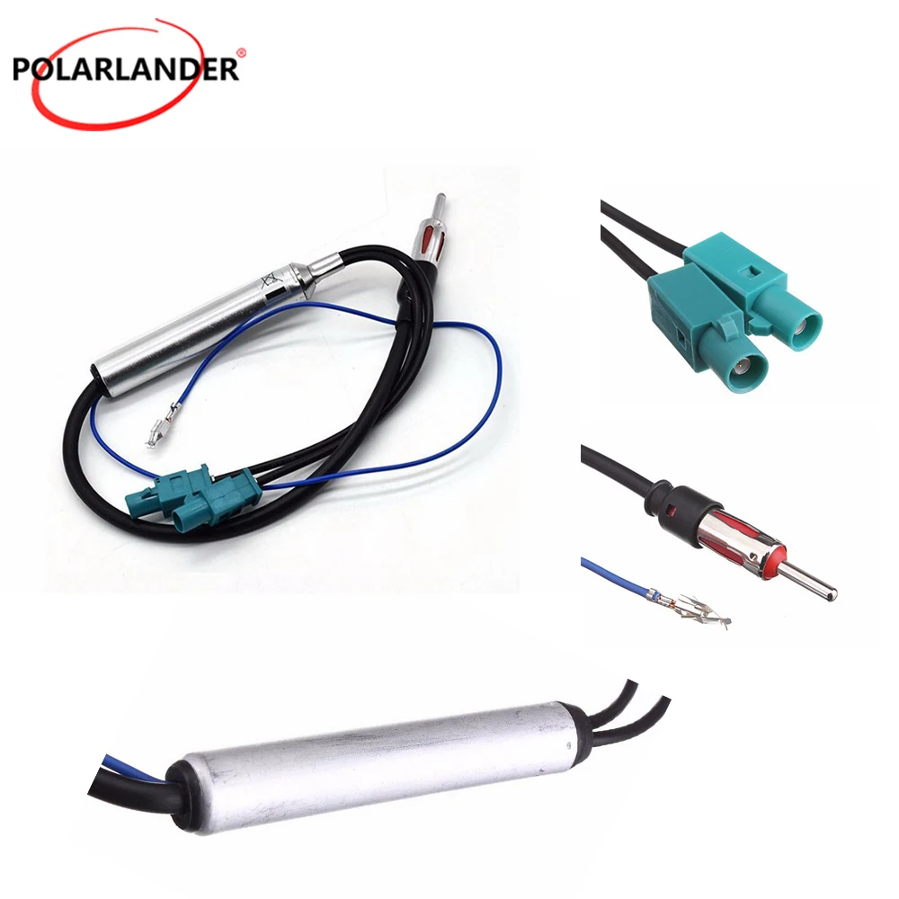 

New 17.7'' Antenna Fakra Radio Signal Amplifier For V/W for A/udi Booster AMP to DINReplacement Exterior Parts