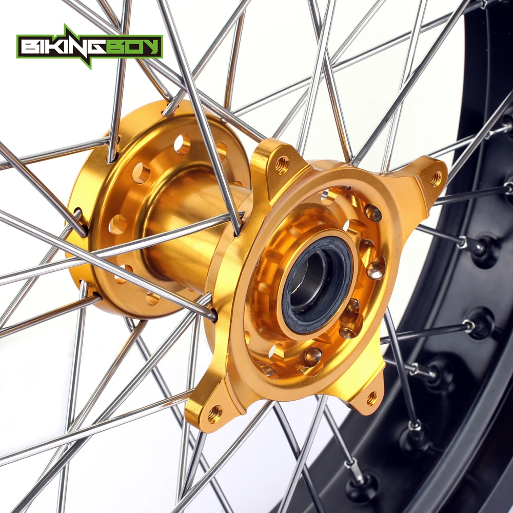 BIKINGBOY Supermoto 3 5 4 25 17 &quotпередний задний обод колеса ступица для Suzuki RMZ 250 07 19 RM Z 450 2005