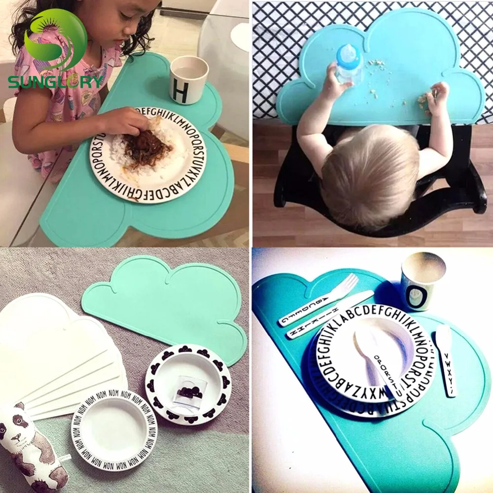 48*27 см пищевой силикон Детская подстилка водонепроницаемая для младенцев коврик