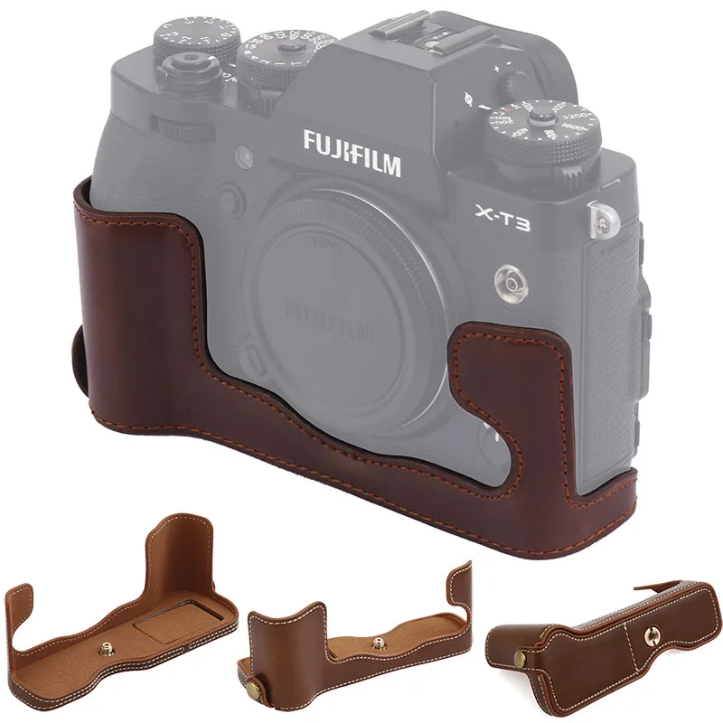 Чехол для камеры FujiFilm XT2 XT3 FUJI Новый чехол из искусственной кожи полусумка