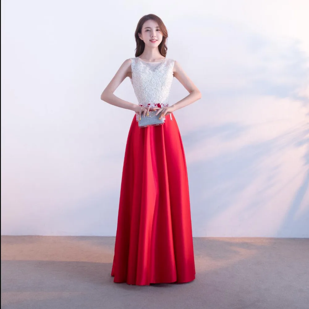 Новое поступление 2017 года красные и белые кружевные платья для выпускного вечера