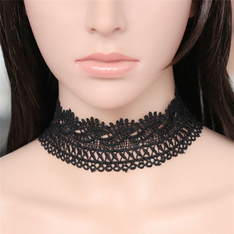 2016 Новые ювелирные изделия аксессуары черного Кружева Татуировки колье ожерелье