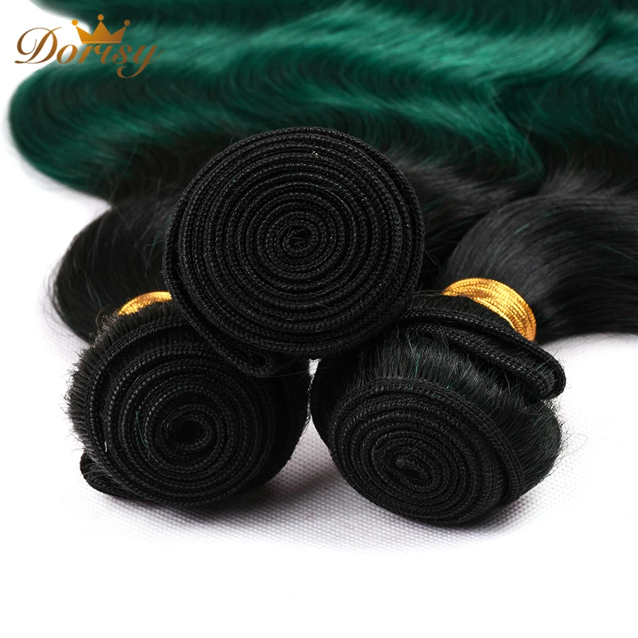 T1b зеленый пучки волос от светлого до темного цвета с закрытием человеческих