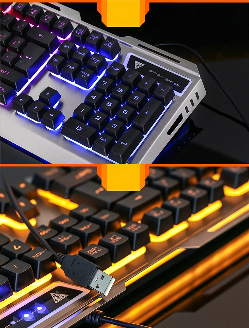 Игровая клавиатура Механическая клавиатура и мышь V1 104 ключ USB Проводная RGB светодиодный подсветка Механическая компьютерная клавиатура с подсветкой# es