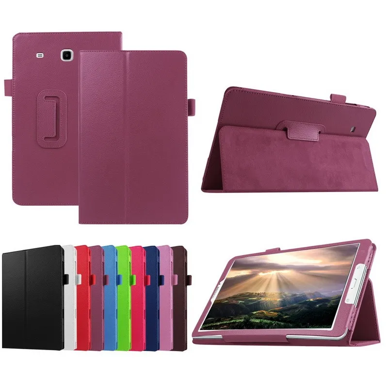 Для Samsung T560 Роскошный кожаный чехол подставка для Galaxy Tab E 9 6 T561 планшет + защита
