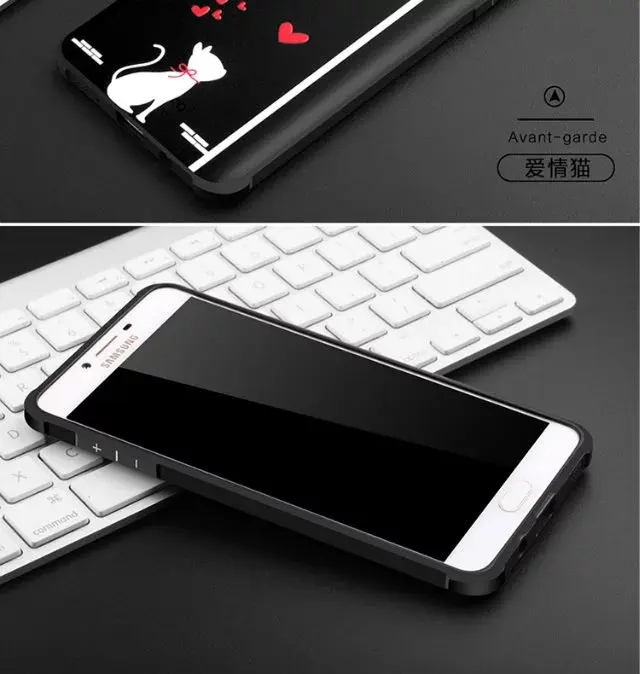 Новые Богатые шаблон Стиль телефон case Для Samsung galaxy c9 pro c9pro Royal Luxury матовая тпу