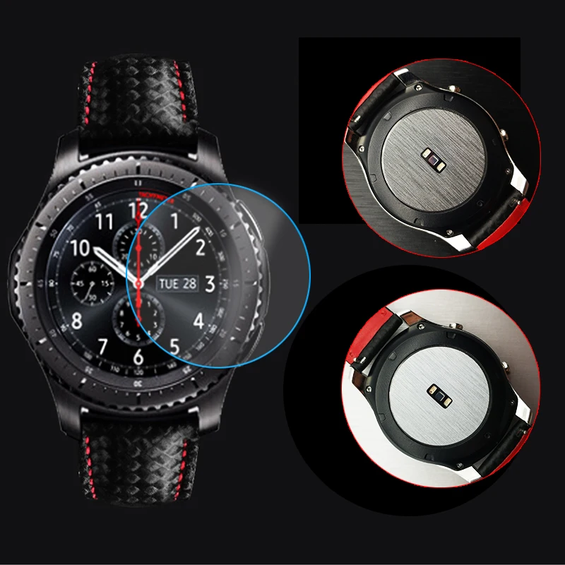 Закаленное стекло для часов Gear S3 Classic/ Frontier защитная пленка из углеродного