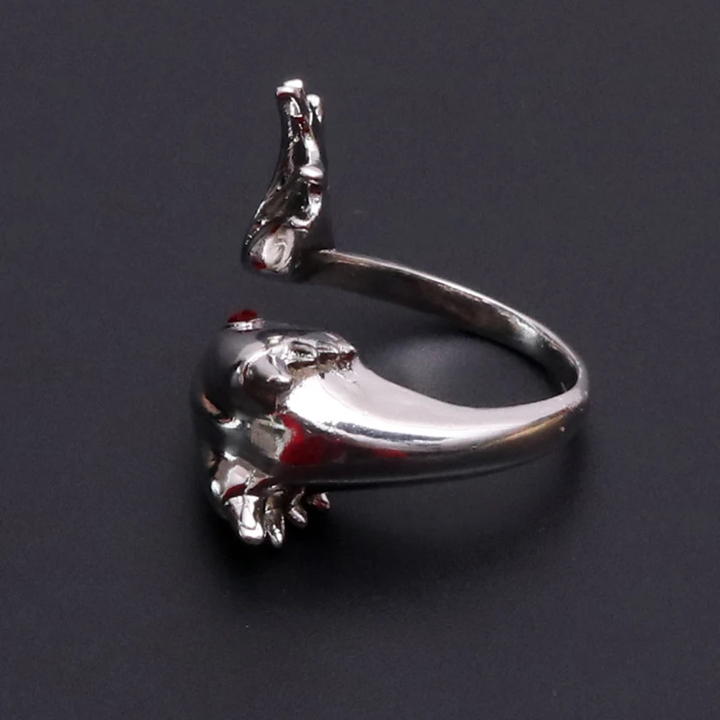 Женское кольцо с драконом из стерлингового серебра 925 пробы кубическим цирконием