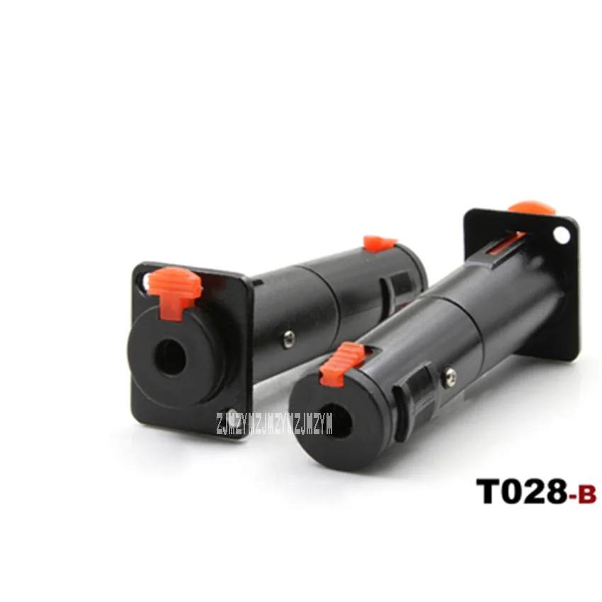 

10PCS/lot High-quality T028-B/T028-W Cabinet Panel Mount Connector 6.35mm Female Jack Dual-pass Conversion Stereo D-type Socket