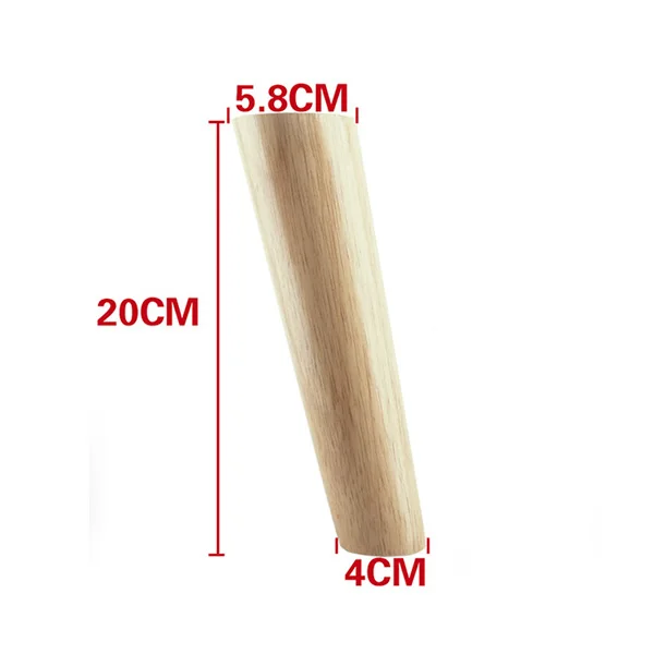 20cm 4 шт./лот твердые деревянные ножки для мебели, наклонный конус диван кровать шкаф стол и стул замена ноги наклонные ножки - Цвет: 20cm