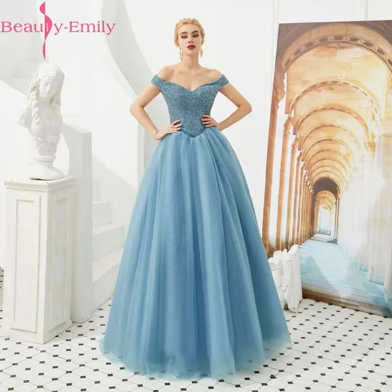 Женское вечернее платье до пола Beauty Emily Элегантное Длинное Платье с синими