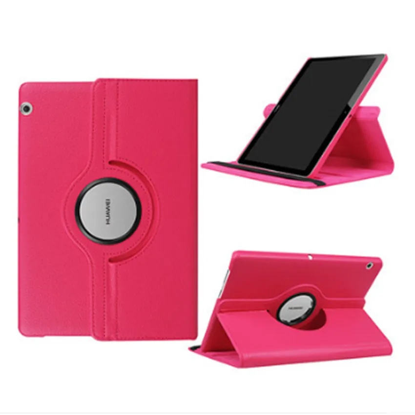 rose Чехол с зернистой текстурой на 360 градусов для huawei MediaPad T3 10 AGS-W09 AGS-L09 9," Funda Tablet For Honor Play Pad 2 9,6+ ручка - Цвет: rose