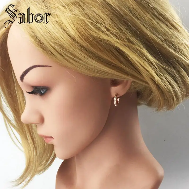 Серьги-кольца в креольском стиле женские кольца цвета розового золота с