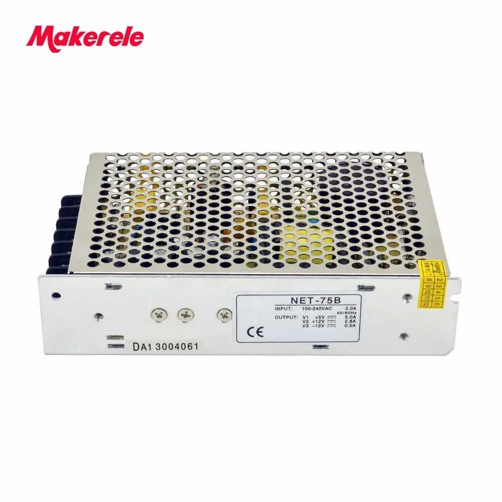 Small Volume triple output Switching power supply ac to dc 75w net 75b 5V 12V for LED Strip CNC 3D Print|switch power|switching supplytriple |