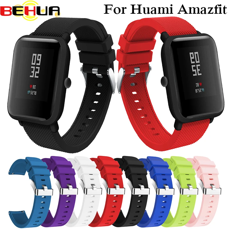 Ремешок силиконовый для Xiaomi Huami Amazfit Bip BIT PACE Lite Youth спортивный сменный Браслет