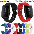 Ремешок силиконовый для Xiaomi Huami Amazfit Bip BIT PACE Lite Youth, спортивный сменный Браслет для смарт-часов, 20 мм
