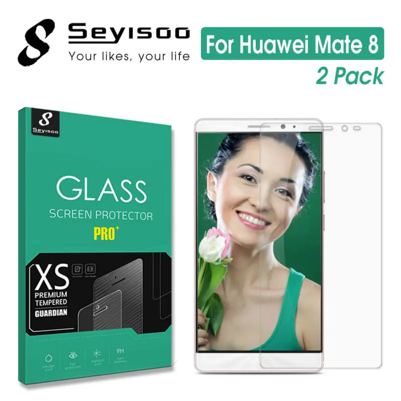 

[2 Pack] Original Seyisoo Premium Highly Responsive Safety 2.5D Tempered Glass Screen Protector For Huawei Mate 8 Ascend Mate8