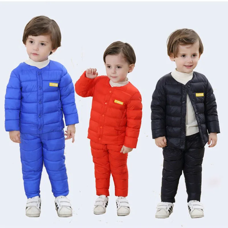 Зимний костюм куртка Комплект детской пуховое одежды Из 2 предметов пальто+брюки