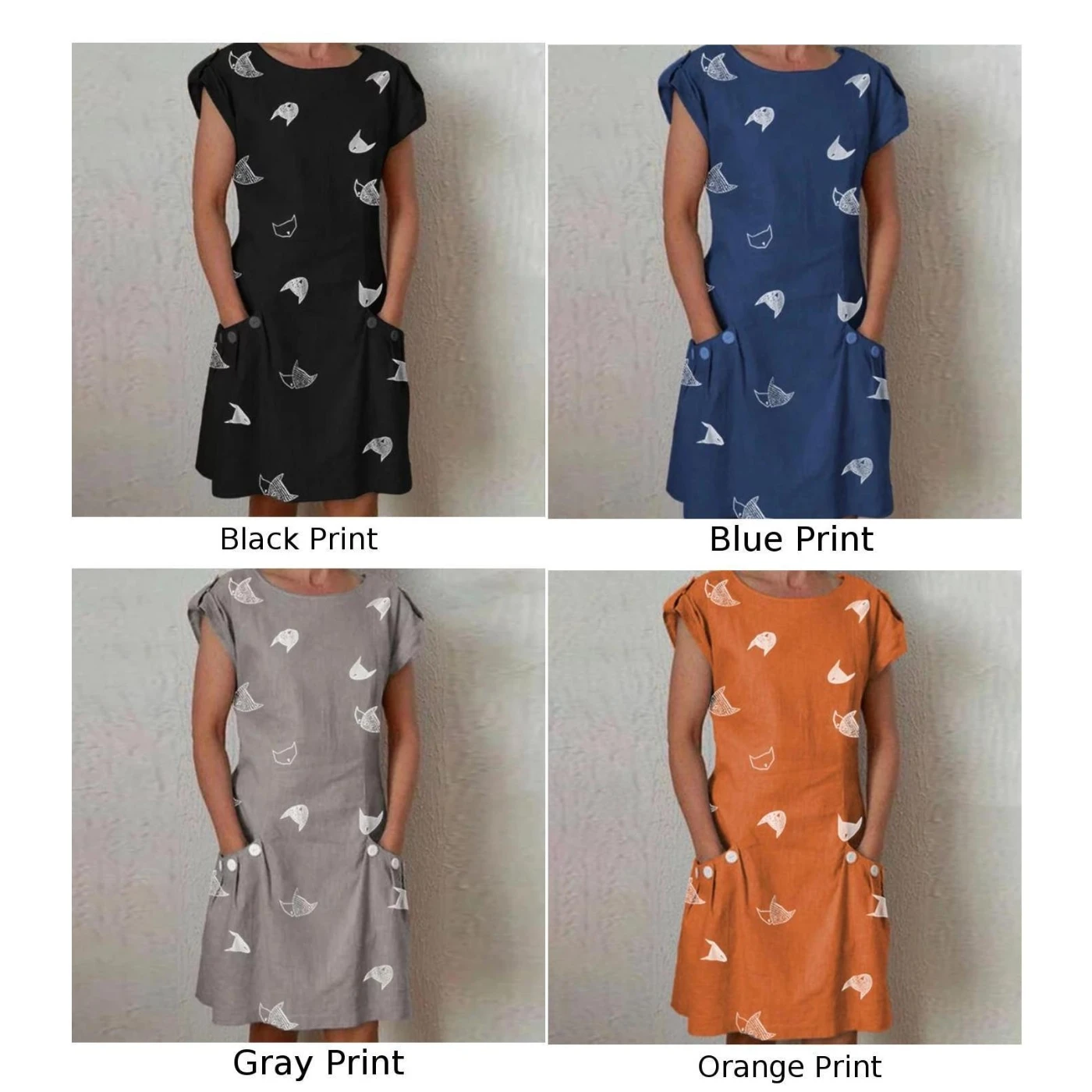 Новинка 2019 женское платье с коротким рукавом и круглым вырезом модное плюс