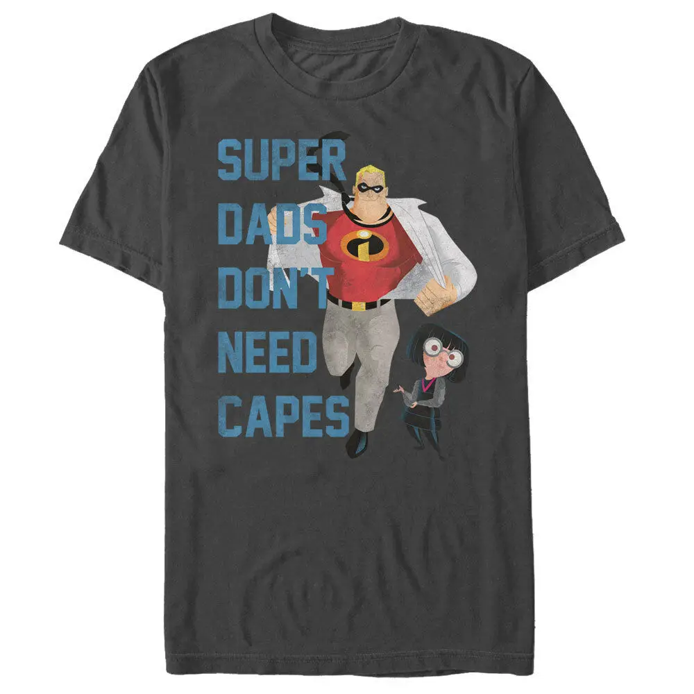 Суперсемейка Super Dads не нужны накидки Мужская графическая футболка|Мужские