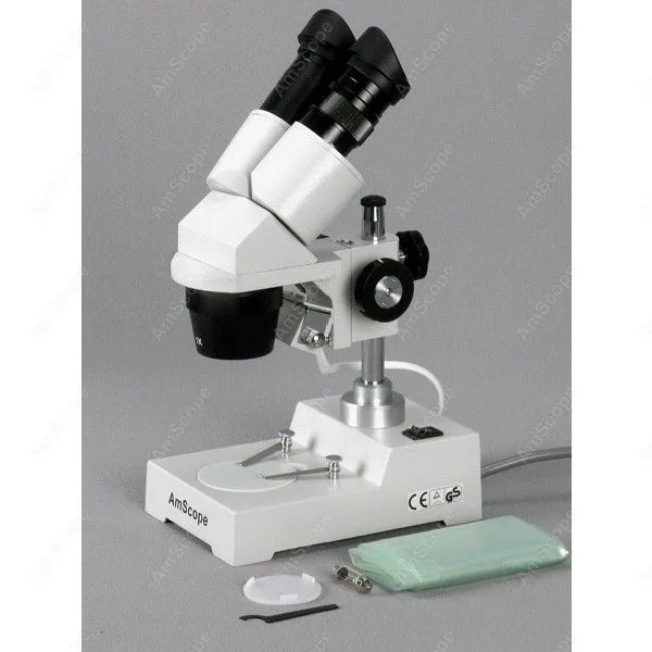 Острый стерео микроскоп AmScope поставляет острый 10X 15X 30X 45X|stereo microscope used|microscope